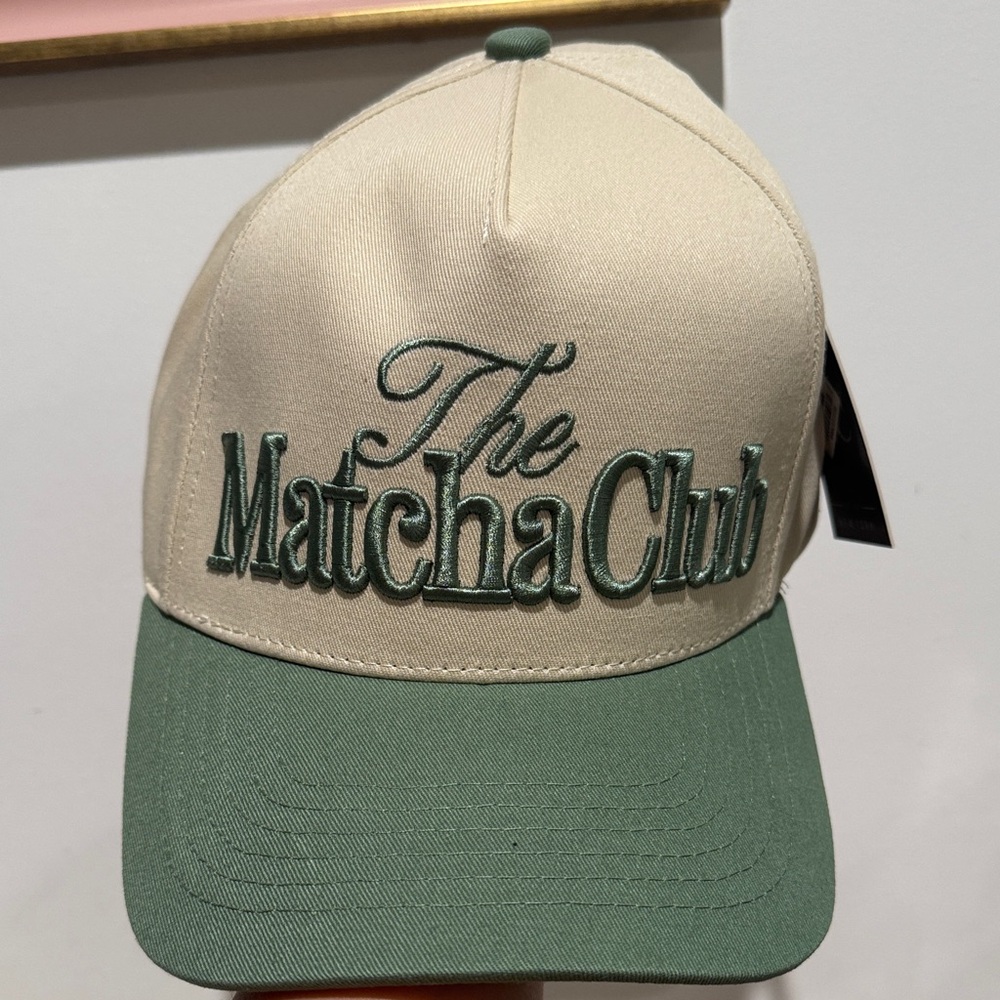 Green and Cream The Matcha Club Cap